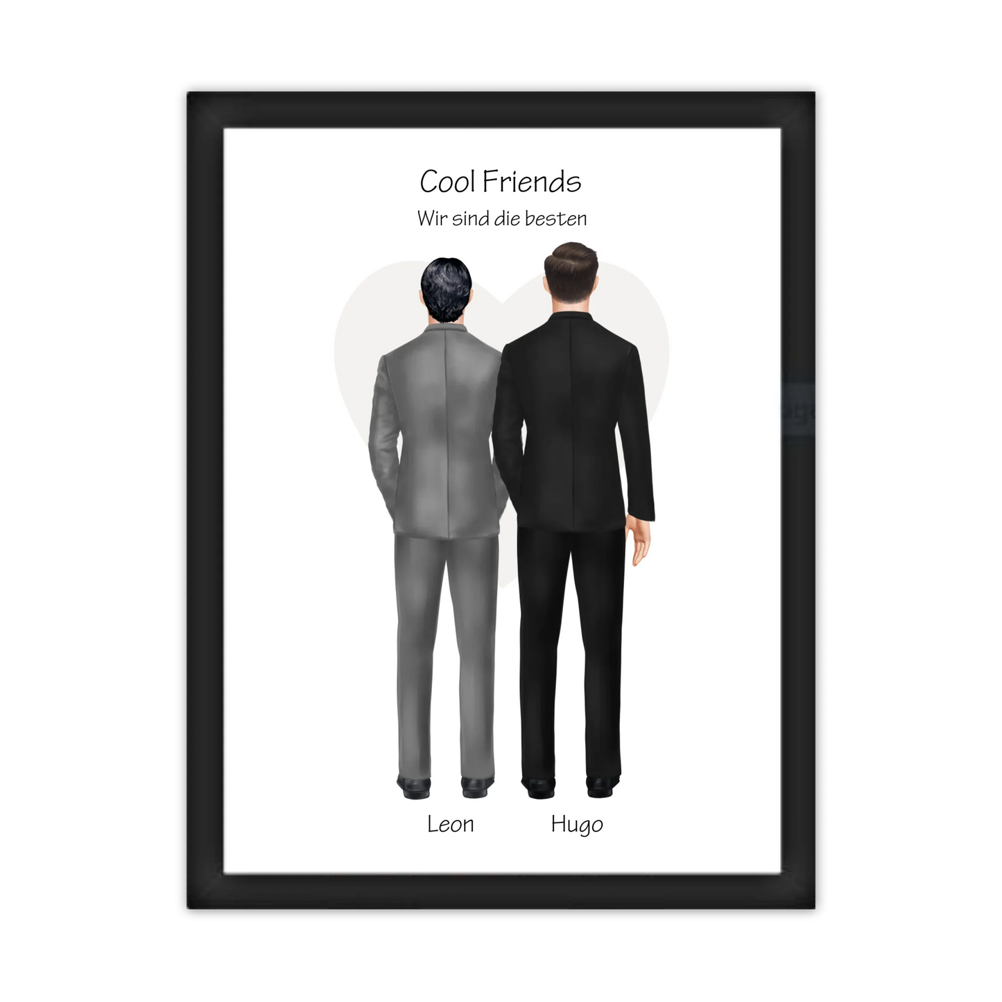 Wir sind die besten Poster - Bild Geschenk 2 Freunde, Brüder, Kollegen - Geburtstagsgeschenk & Weihnachtsgeschenk