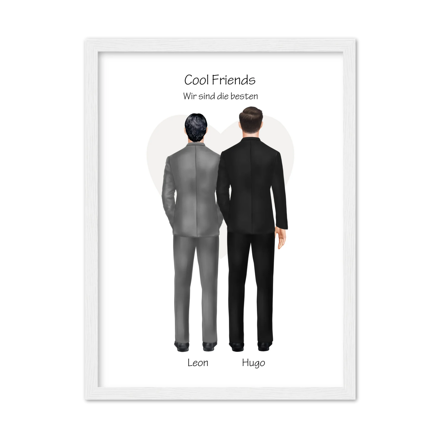 Wir sind die besten Poster - Bild Geschenk 2 Freunde, Brüder, Kollegen - Geburtstagsgeschenk & Weihnachtsgeschenk