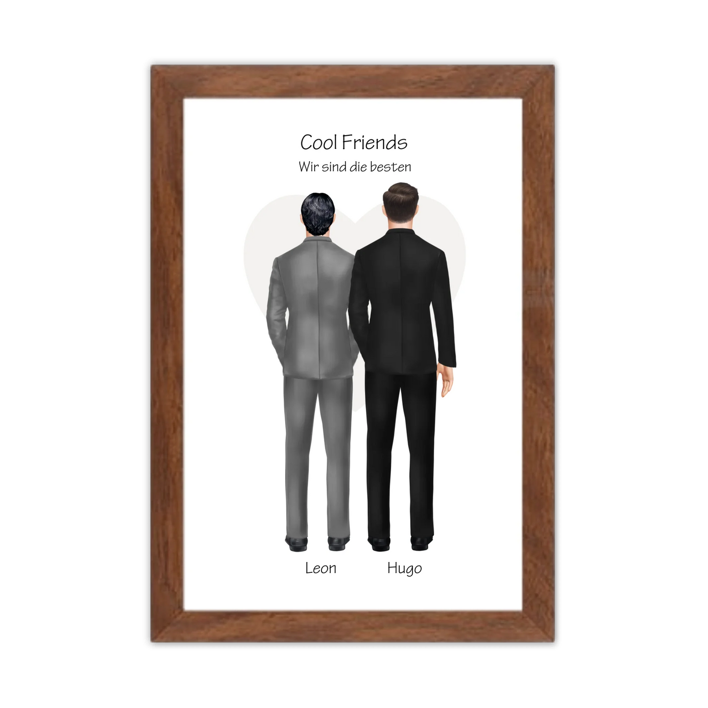 Wir sind die besten Poster - Bild Geschenk 2 Freunde, Brüder, Kollegen - Geburtstagsgeschenk & Weihnachtsgeschenk