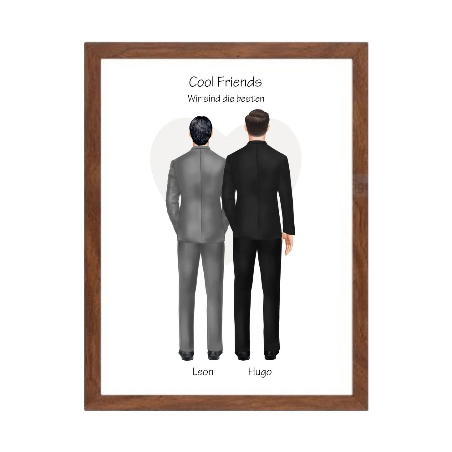 Wir sind die besten Poster - Bild Geschenk 2 Freunde, Brüder, Kollegen - Geburtstagsgeschenk & Weihnachtsgeschenk