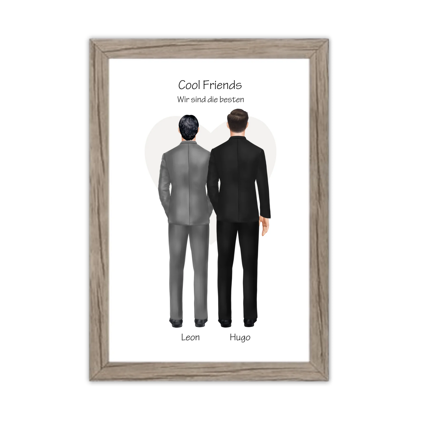 Wir sind die besten Poster - Bild Geschenk 2 Freunde, Brüder, Kollegen - Geburtstagsgeschenk & Weihnachtsgeschenk