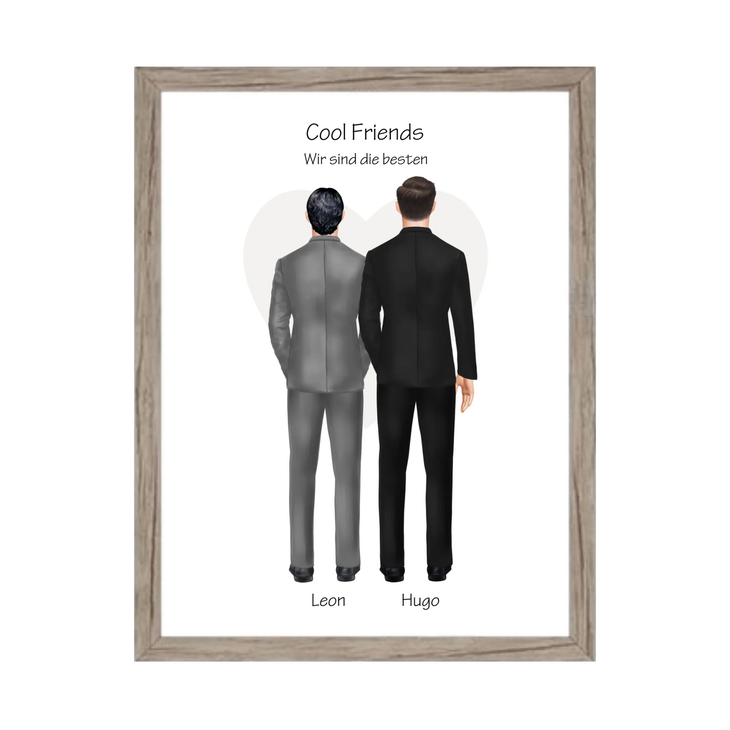 Wir sind die besten Poster - Bild Geschenk 2 Freunde, Brüder, Kollegen - Geburtstagsgeschenk & Weihnachtsgeschenk