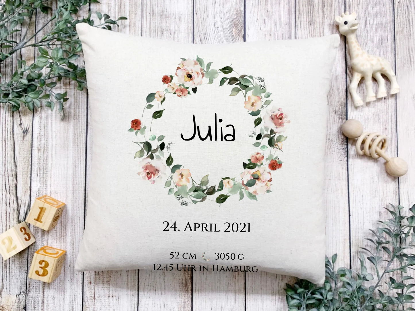 Personalisiertes Geschenk zur Geburt und Taufe | Geburtsanzeige Waldtiere