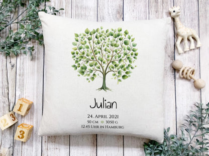 Personalisiertes Poster zur Geburt & Taufe mit Lebensbaum - Geschenkidee