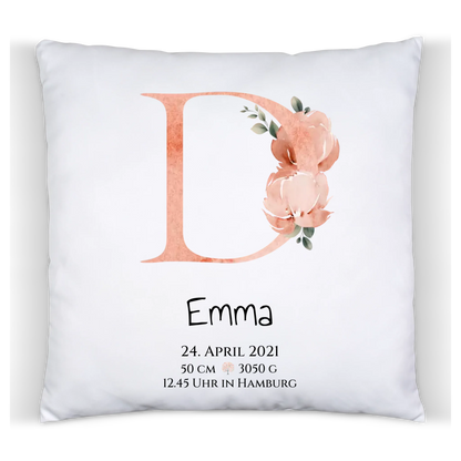 Personalisiertes Poster zur Geburt & Taufe mit Monogramm Buchstabe, Geburtdaten oder Taufdaten - Geschenkidee