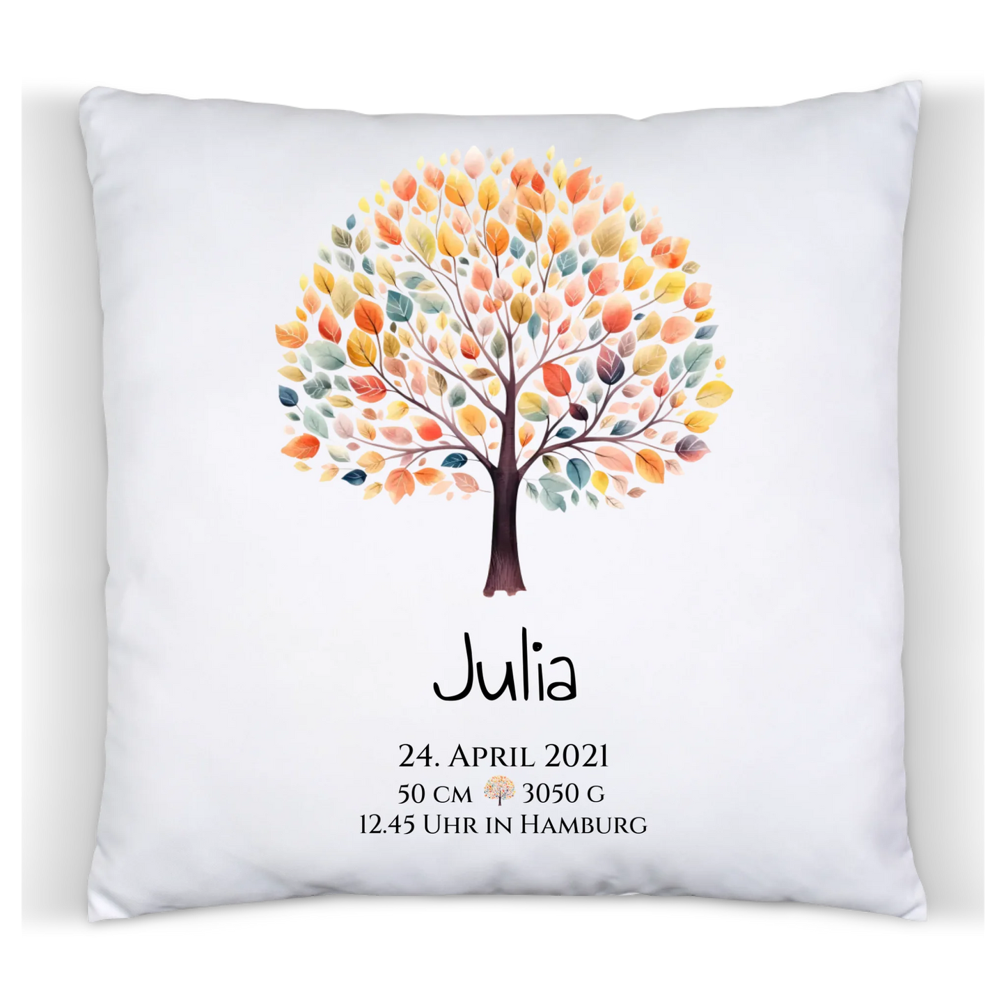 Personalisiertes Poster zur Geburt & Taufe mit Lebensbaum Geburtdaten oder Taufdaten - Geschenkidee