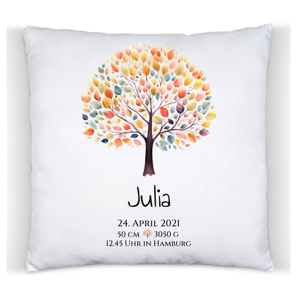 Personalisiertes Poster zur Geburt & Taufe mit Lebensbaum Geburtdaten oder Taufdaten - Geschenkidee