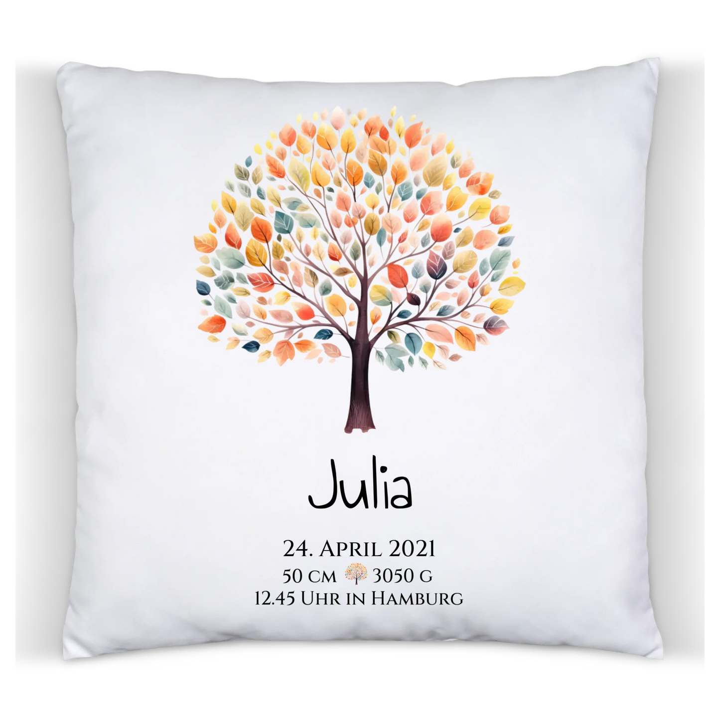 Personalisiertes Poster zur Geburt & Taufe mit Lebensbaum Geburtdaten oder Taufdaten - Geschenkidee