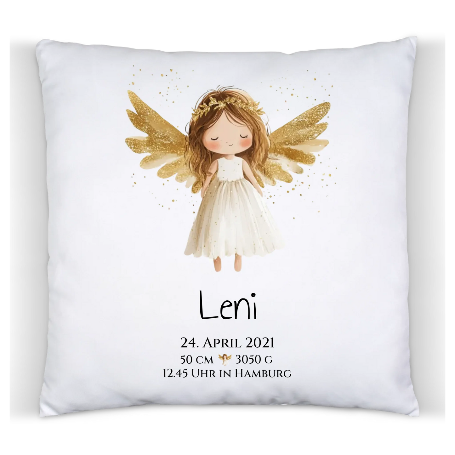 Personalisiertes Babygeschenk zur Geburt & Taufe mit Schutzengel, Geburtdaten oder Taufdaten - Geschenkidee