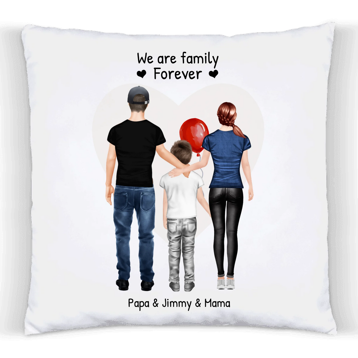 Personalisiertes Kissen Familie, Geschenk Mama, Geschenk Partner, Geschenk Geburtstag, Hochzeitstag, Geburtstagsgeschenk