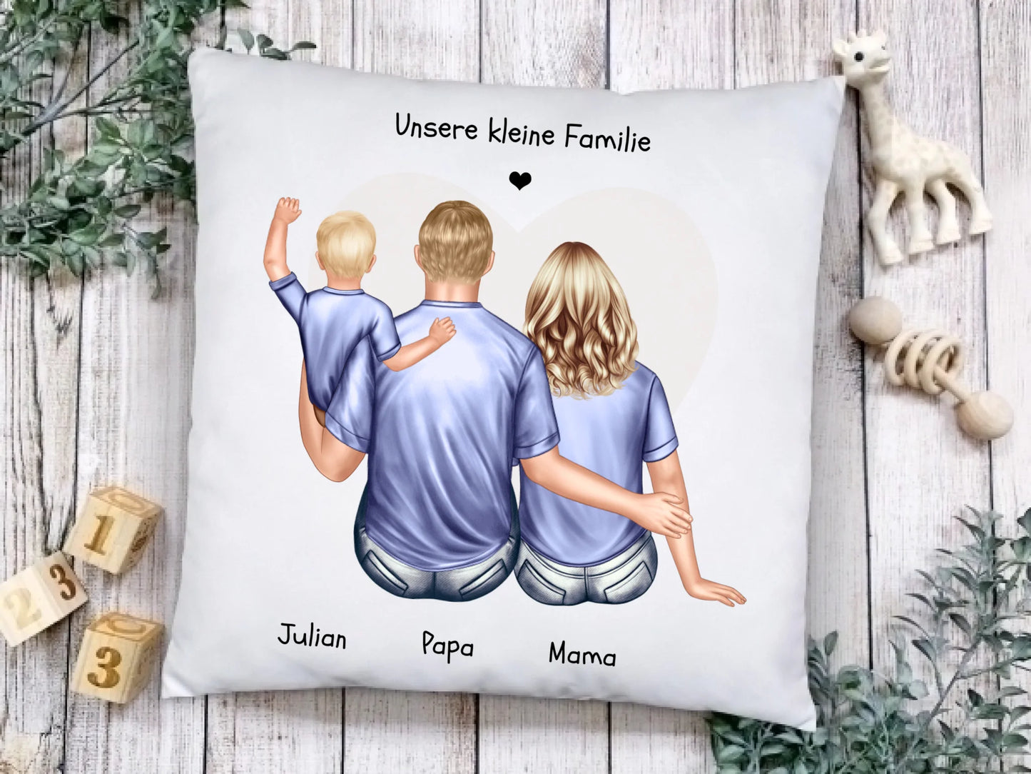 Personalisiertes Kissen Vatertag, Muttertagsgeschenk, Geschenk Papa, Geschenk Mama, Geburtstagsgeschenk Eltern , 1 Baby