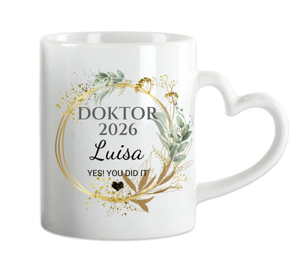 DOKTOR Personalisierte Tasse Geschenk -Abschlussgeschenk