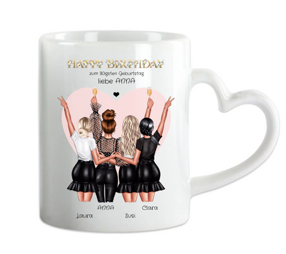 30 Geburtstag Geschenk Frau & beste Freundin personalisierte Tasse - Geschenkidee 20, 25, 35 Geburtstag - Geschenk Schwester, Kollegin