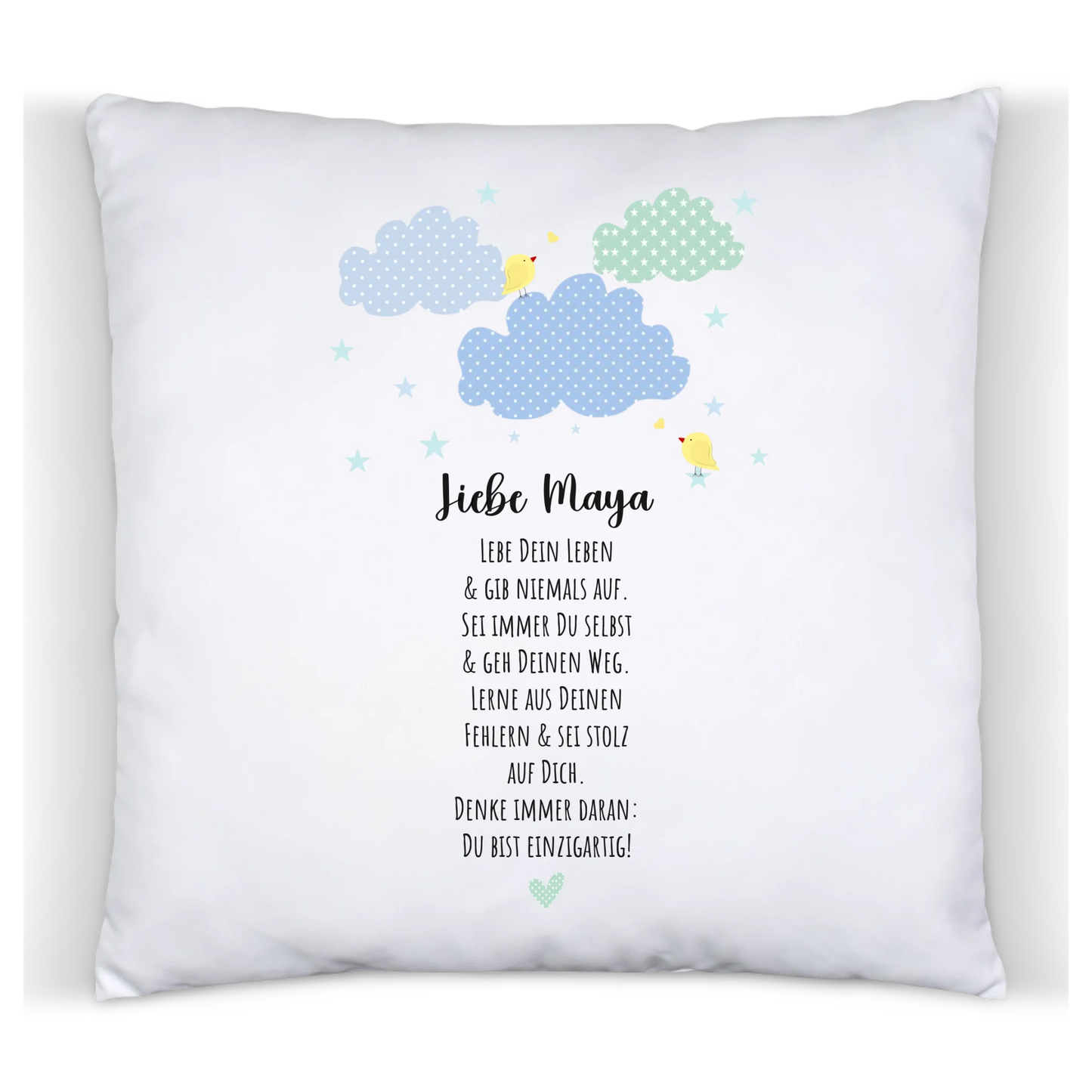Personalisiertes Motivationsposter "Wolke" Kinderposter - Kissen - Kinderdecke mit Namen und Spruch