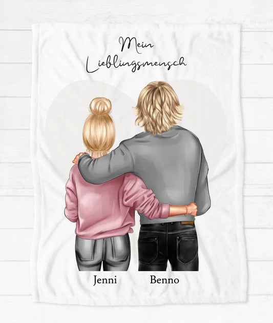 Weihnachtsgeschenk - Kuschelige Fleece Decke- Partner Geschenk - Personalisiertes Geschenk Partnerin