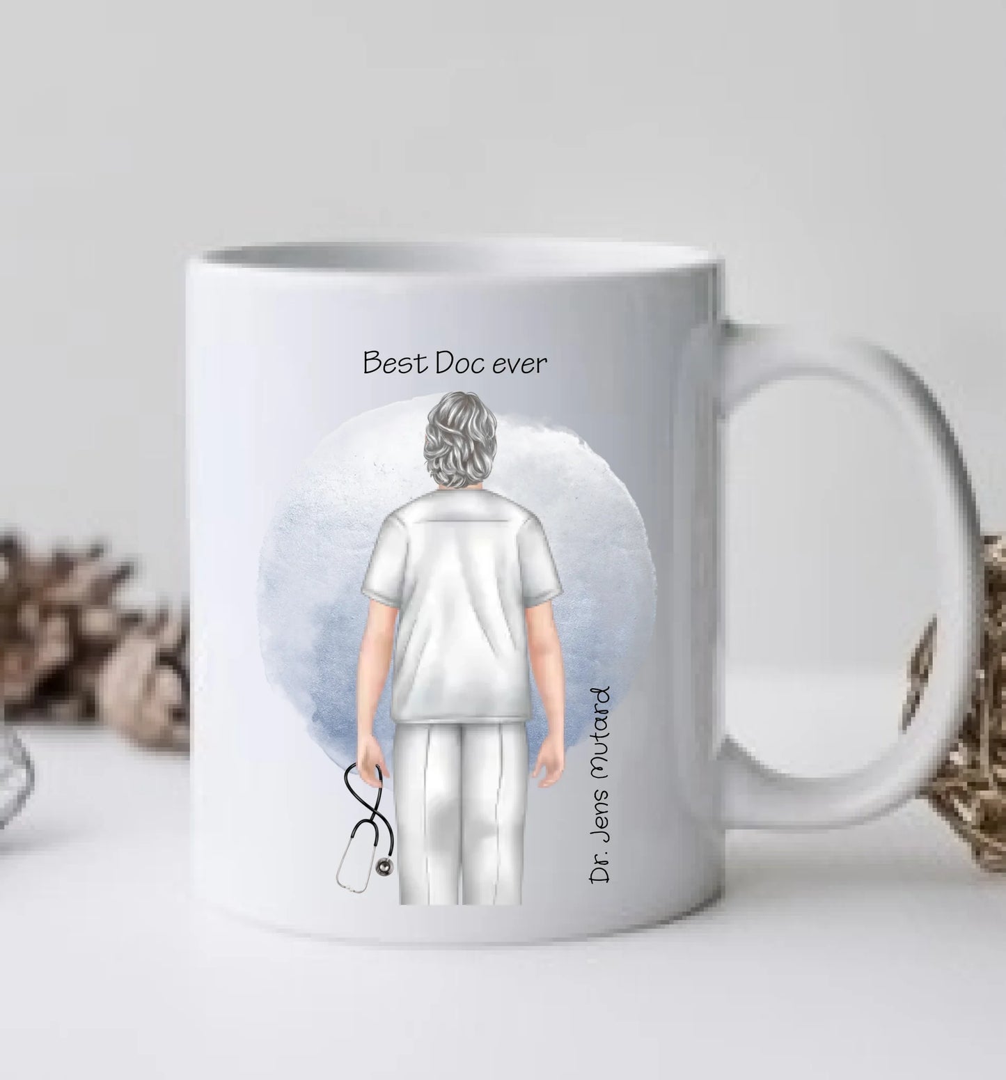 Bester Arzt, Krankenpfleger, Personalisierte Tasse Kaffeebecher, Danke Geschenkidee Kollege, Pfleger