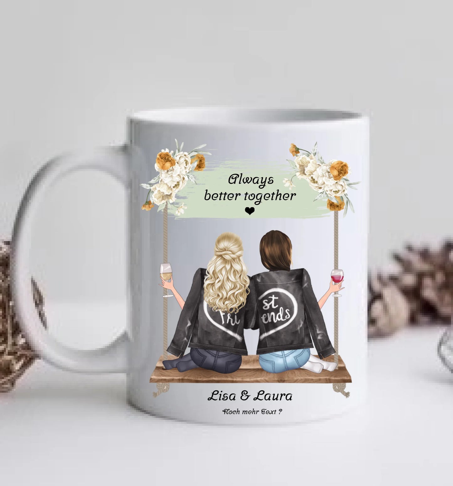 Freundinnen Geschenk Tasse, Personalisierte Tasse für Freundin, Geburtstagsgeschenk