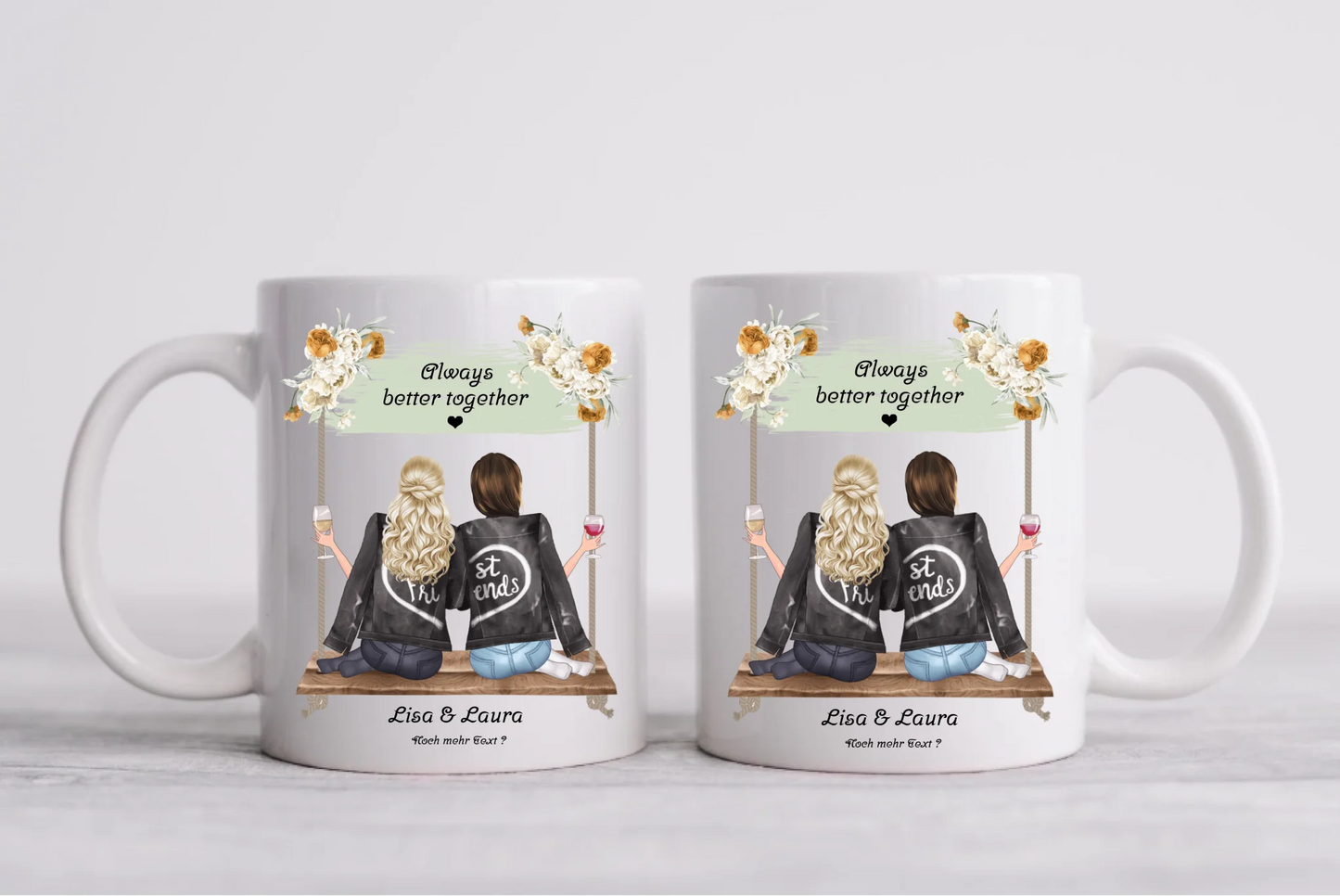 Freundinnen Geschenk Tasse, Personalisierte Tasse für Freundin, Geburtstagsgeschenk