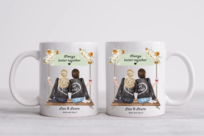 Freundinnen Geschenk Tasse, Personalisierte Tasse für Freundin, Geburtstagsgeschenk