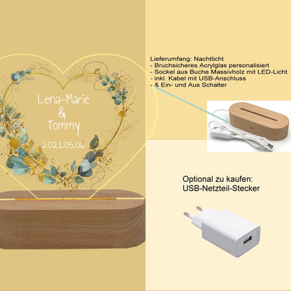 Produktinfo Nachtlicht Herzförmig