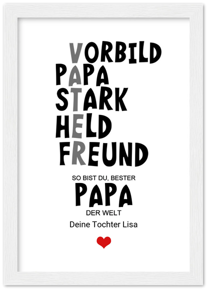 Personalisiertes Geschenk "Definition Vater" |  Bild Geburtstagsgeschenk Vatertagsgeschenk - Zeitraum-Kunstdrucke