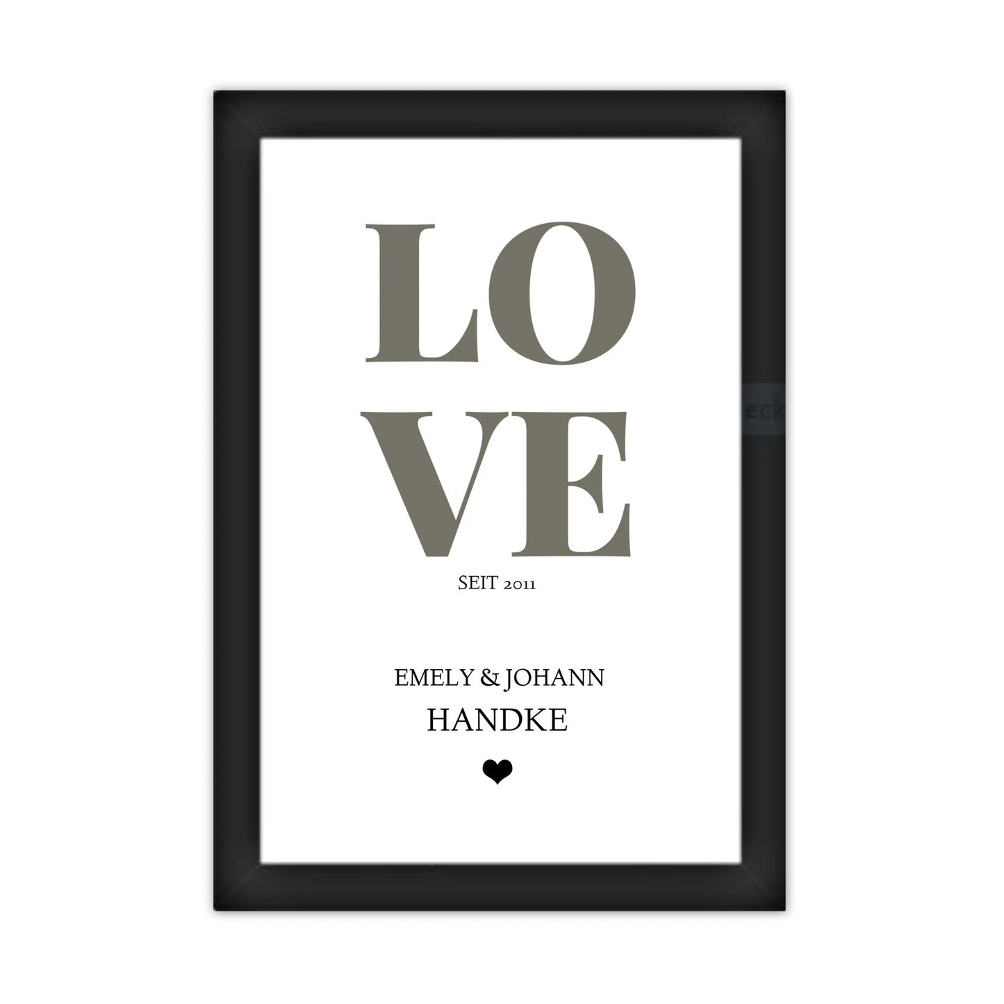 LOVE Poster personalisiert mit Name und Datum