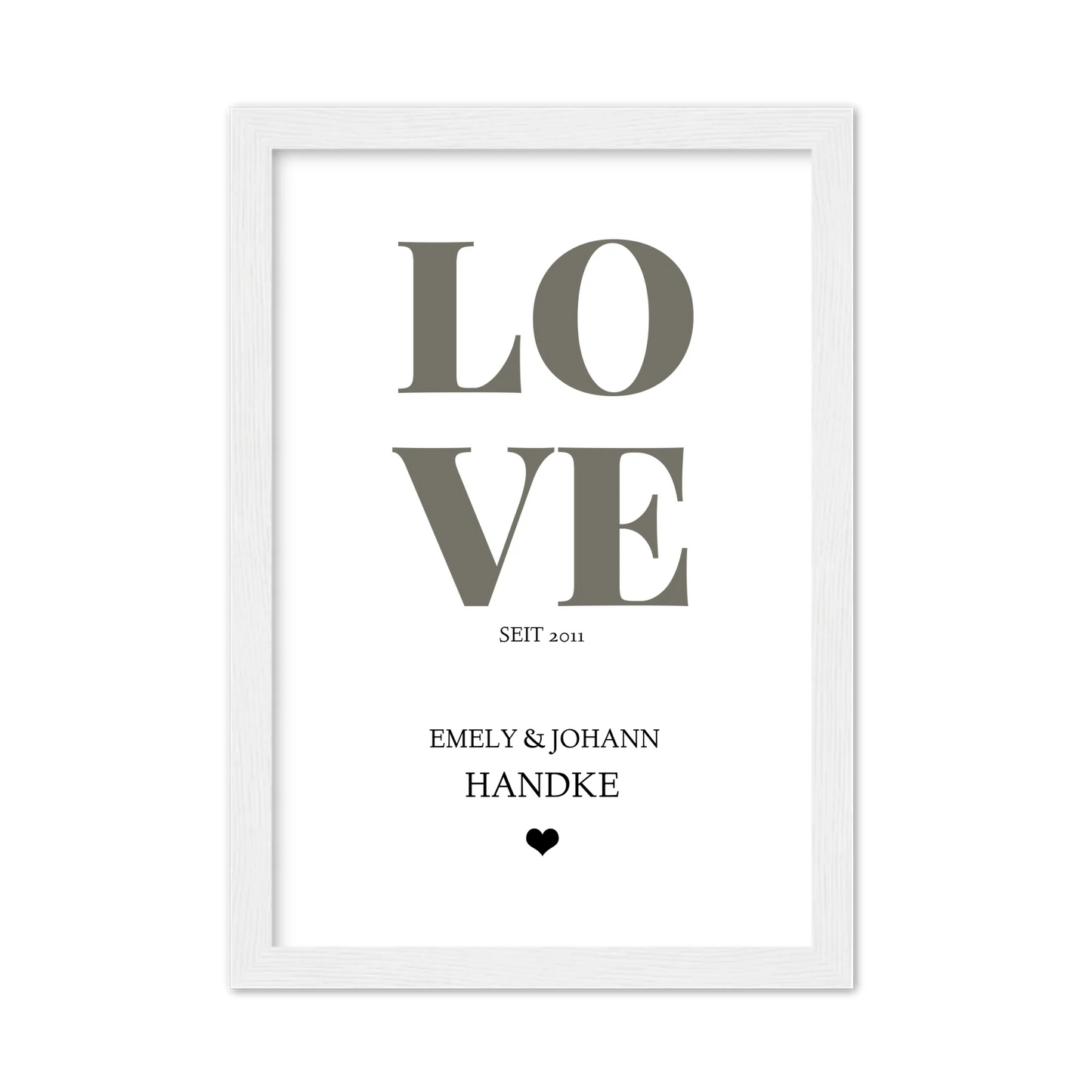 LOVE Poster personalisiert mit Name und Datum