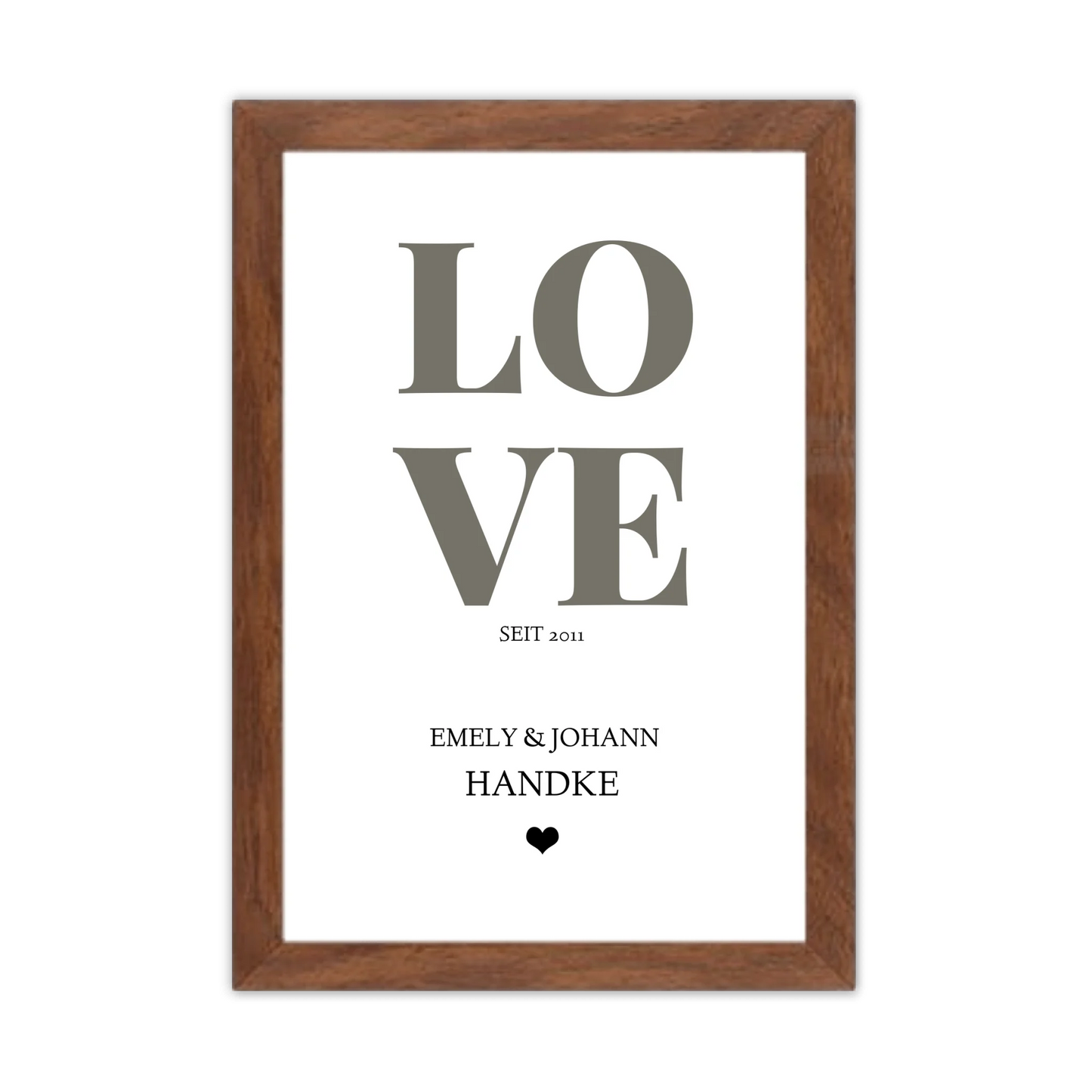LOVE Poster personalisiert mit Name und Datum