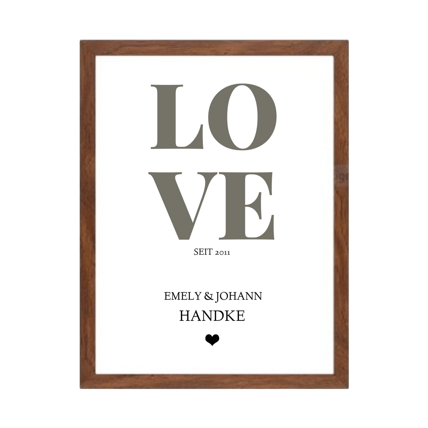 LOVE Poster personalisiert mit Name und Datum