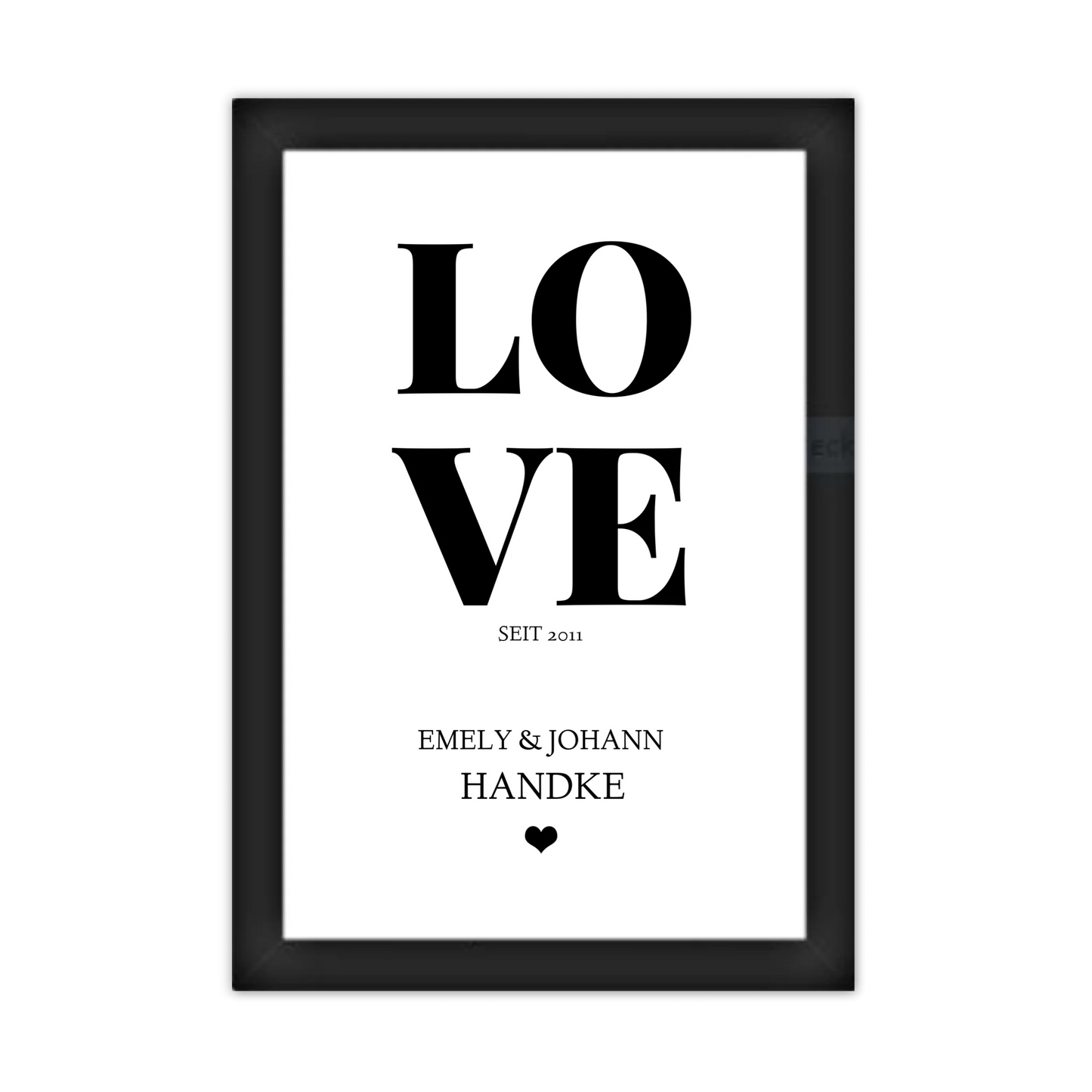 LOVE Poster personalisiert mit Name und Datum