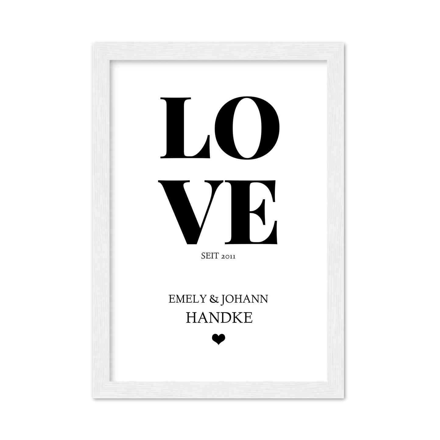 LOVE Poster personalisiert mit Name und Datum