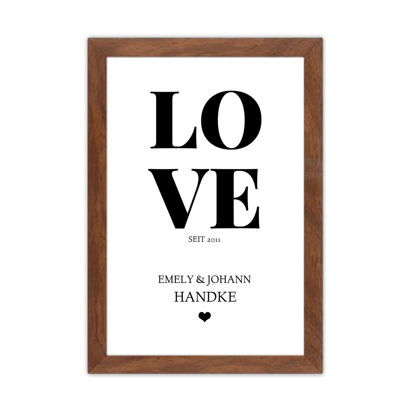 LOVE Poster personalisiert mit Name und Datum