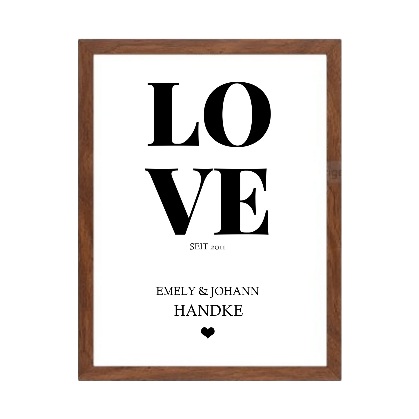LOVE Poster personalisiert mit Name und Datum