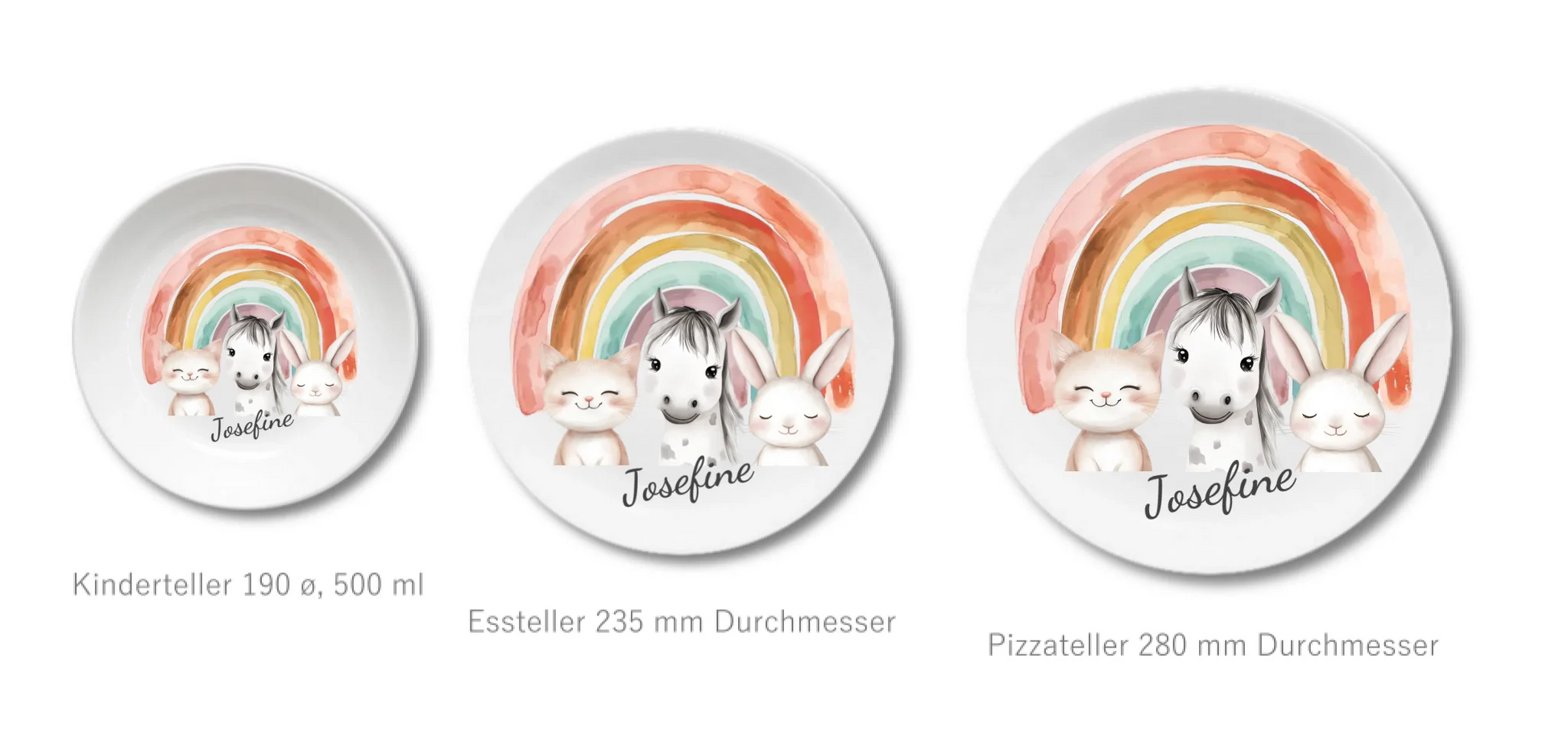 Kinderteller + flacher + Pizzateller