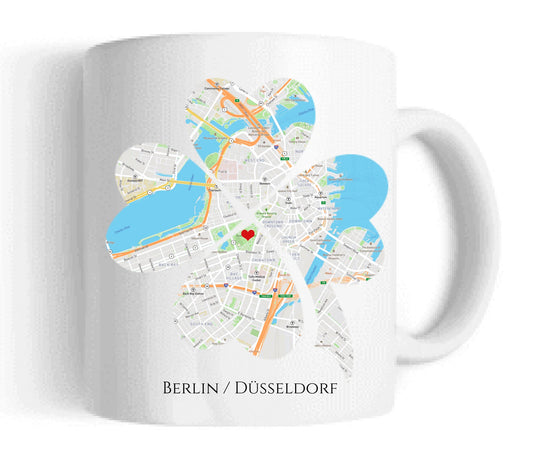 Personalisierte Tasse, wo alles begann, Kennenlernorte,  Partner Geschenk Freund - Lebenspartner - Freundin - Valentin - Hochzeitstag