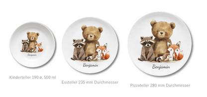Kinderteller + flacher + Pizzateller