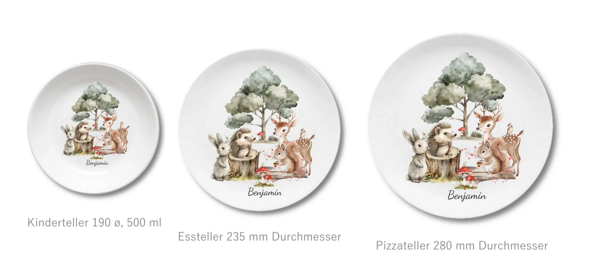 Kinderteller + flacher + Pizzateller