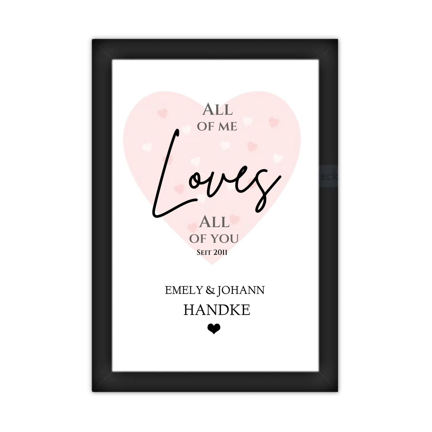 All of me loves all of you - Sprüche Poster personalisiert