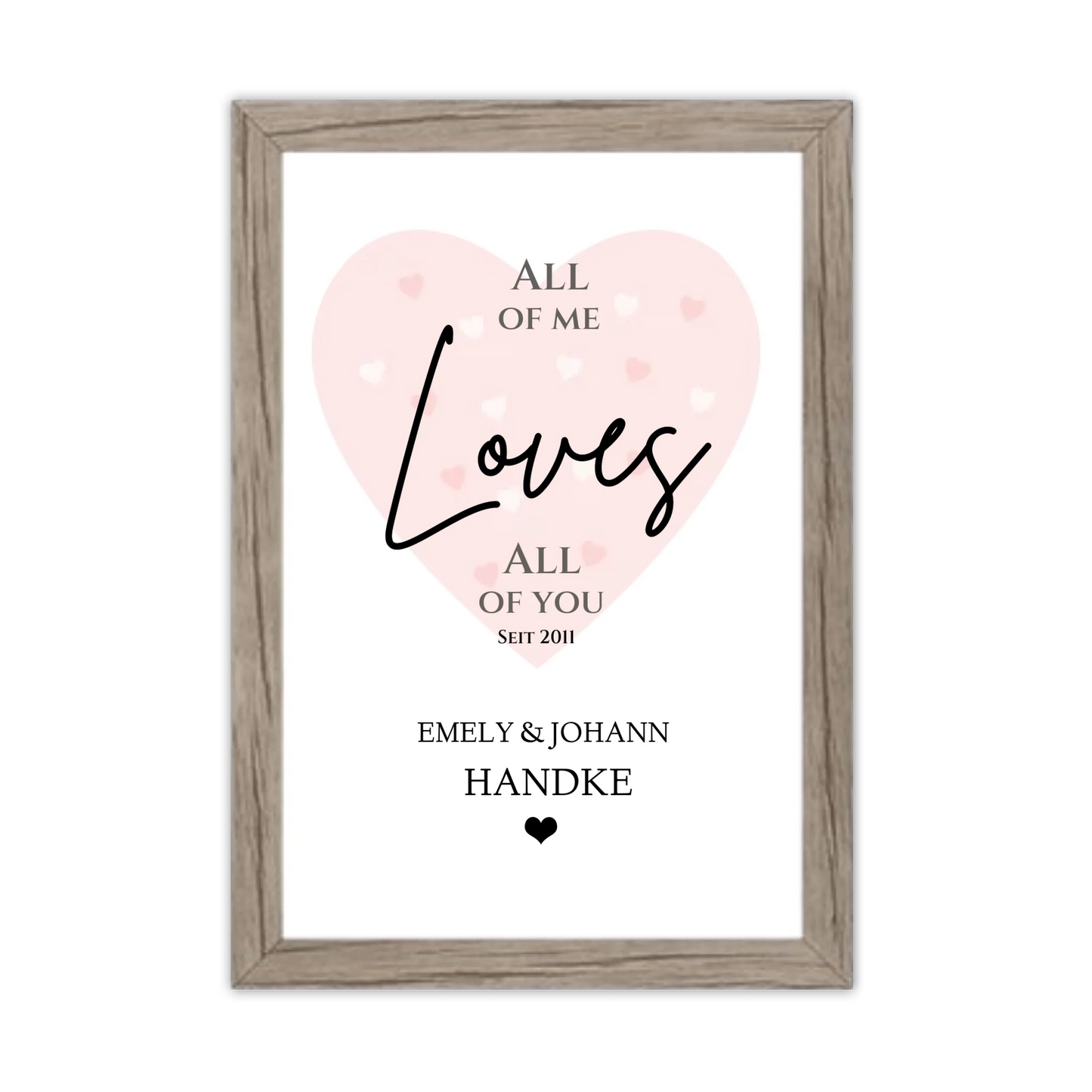 All of me loves all of you - Sprüche Poster personalisiert