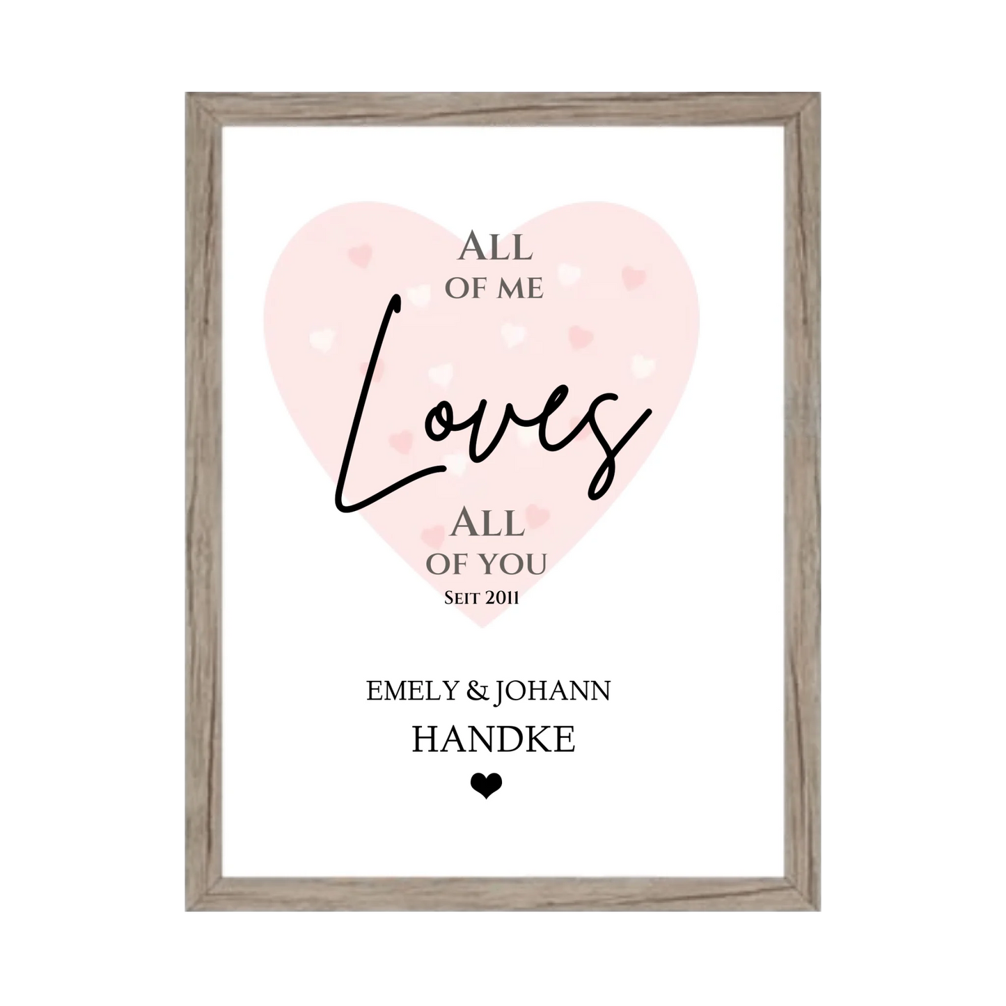 All of me loves all of you - Sprüche Poster personalisiert