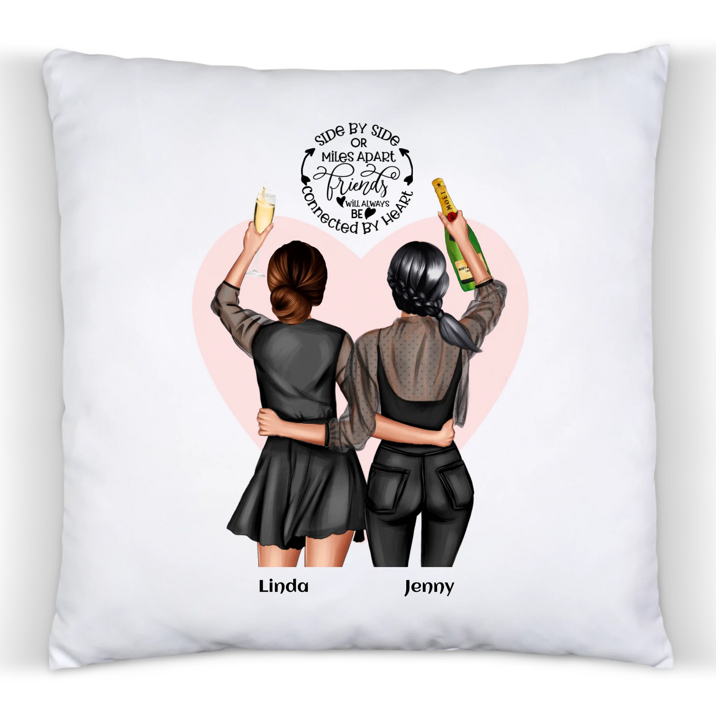 2 Beste Freundin Kissen -Personalisiert - Geburtstag Geschenkidee