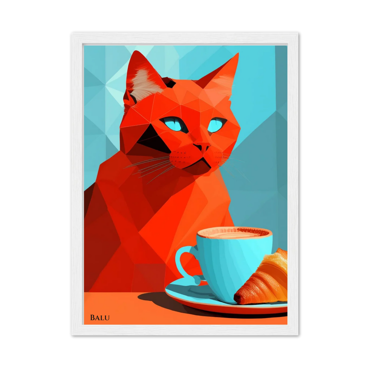 Poster mit Katze "Red Cat"