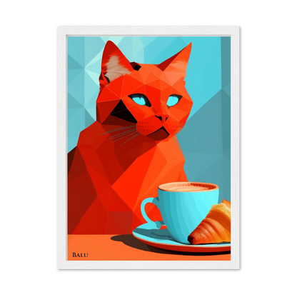 Poster mit Katze "Red Cat"