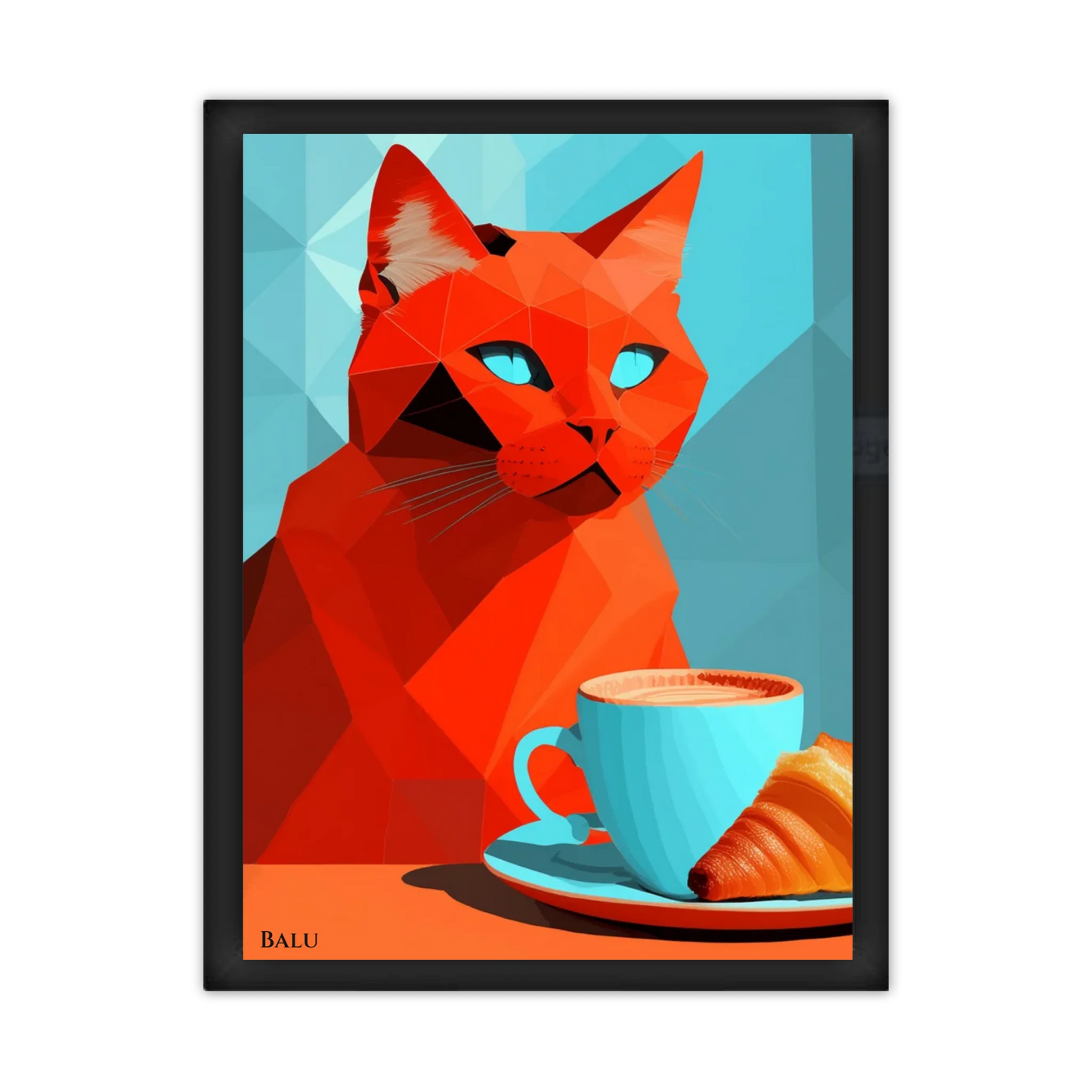 Poster mit Katze "Red Cat"