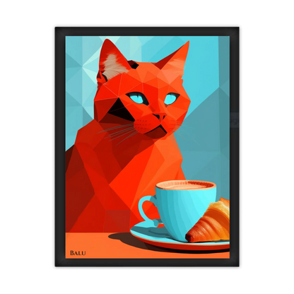 Poster mit Katze "Red Cat"