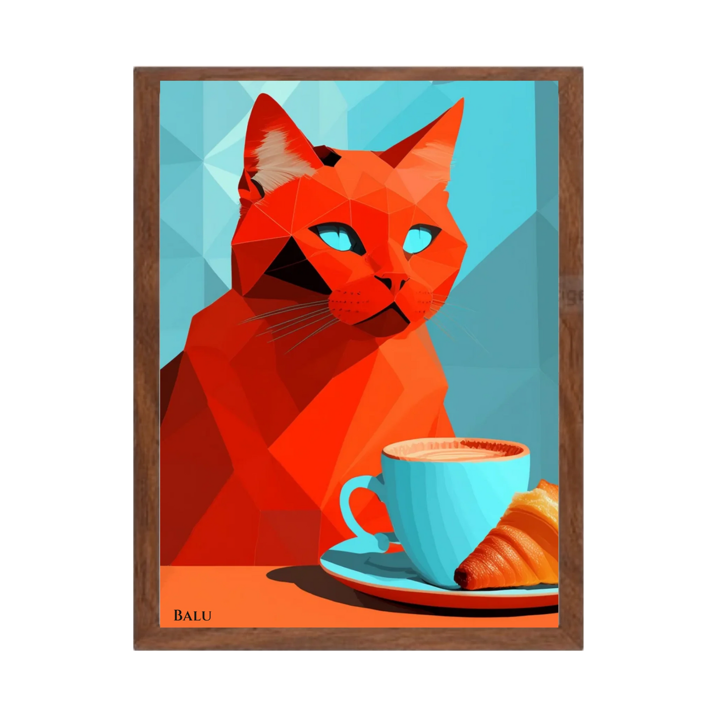 Poster mit Katze "Red Cat"