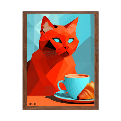 Poster mit Katze "Red Cat"