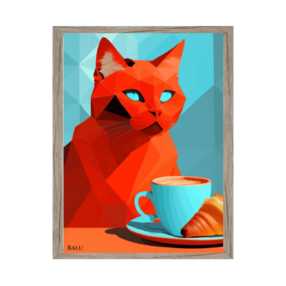 Poster mit Katze "Red Cat"