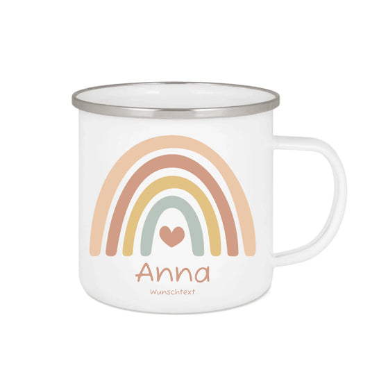 Geschenk zur Einschulung mit Name - Personalisierte Emailletasse