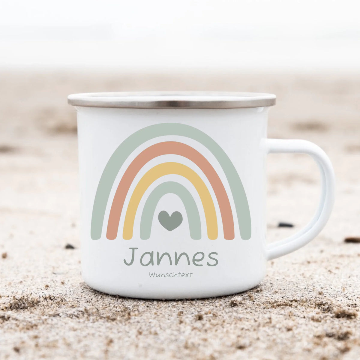 Geschenk zur Einschulung mit Name - Personalisierte Emailletasse